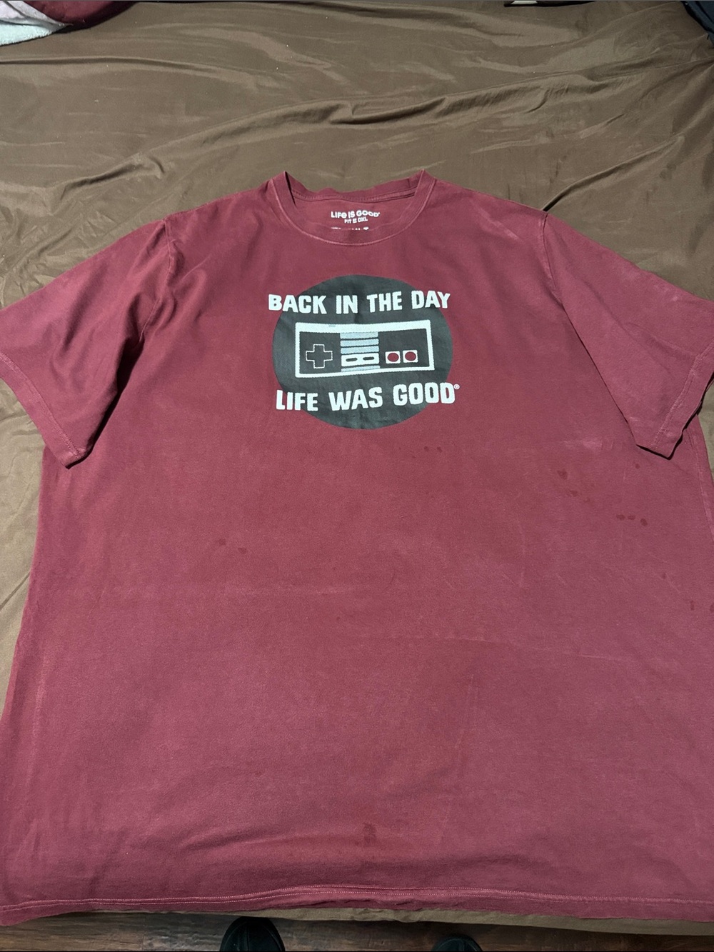 Life Is Good Maroon Short-Sleeve 'Back in the Day' Graphic Tee